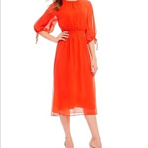sachin and babi light blue dress Self Portrait Floral print chiffon midi dress main image 1